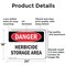 Signmission Herbicide Storage Area Danger Sign, Aluminum, 24in W x 18in L, 2PK OS-2PACK-DS-A-1824-L-1972 - alternate 3